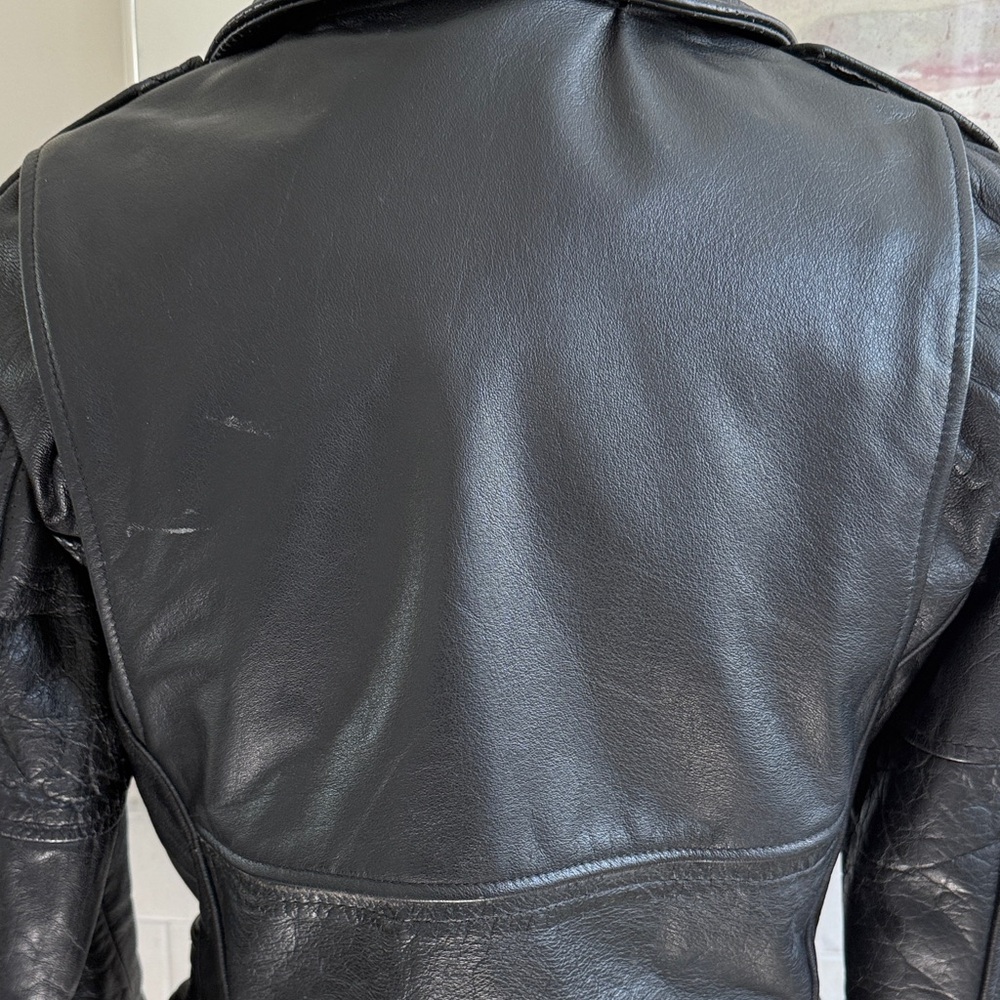 Re/Done Black Leather Moto Jacket - Picture 13 of 17